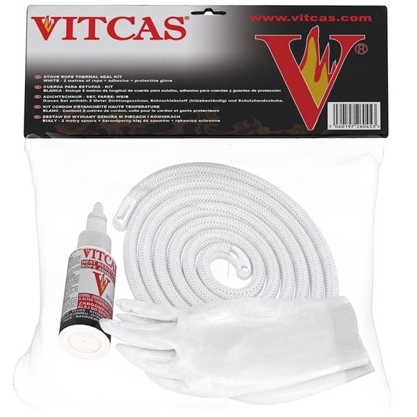 Vitcas Stove Rope Seal Kit 12mm White