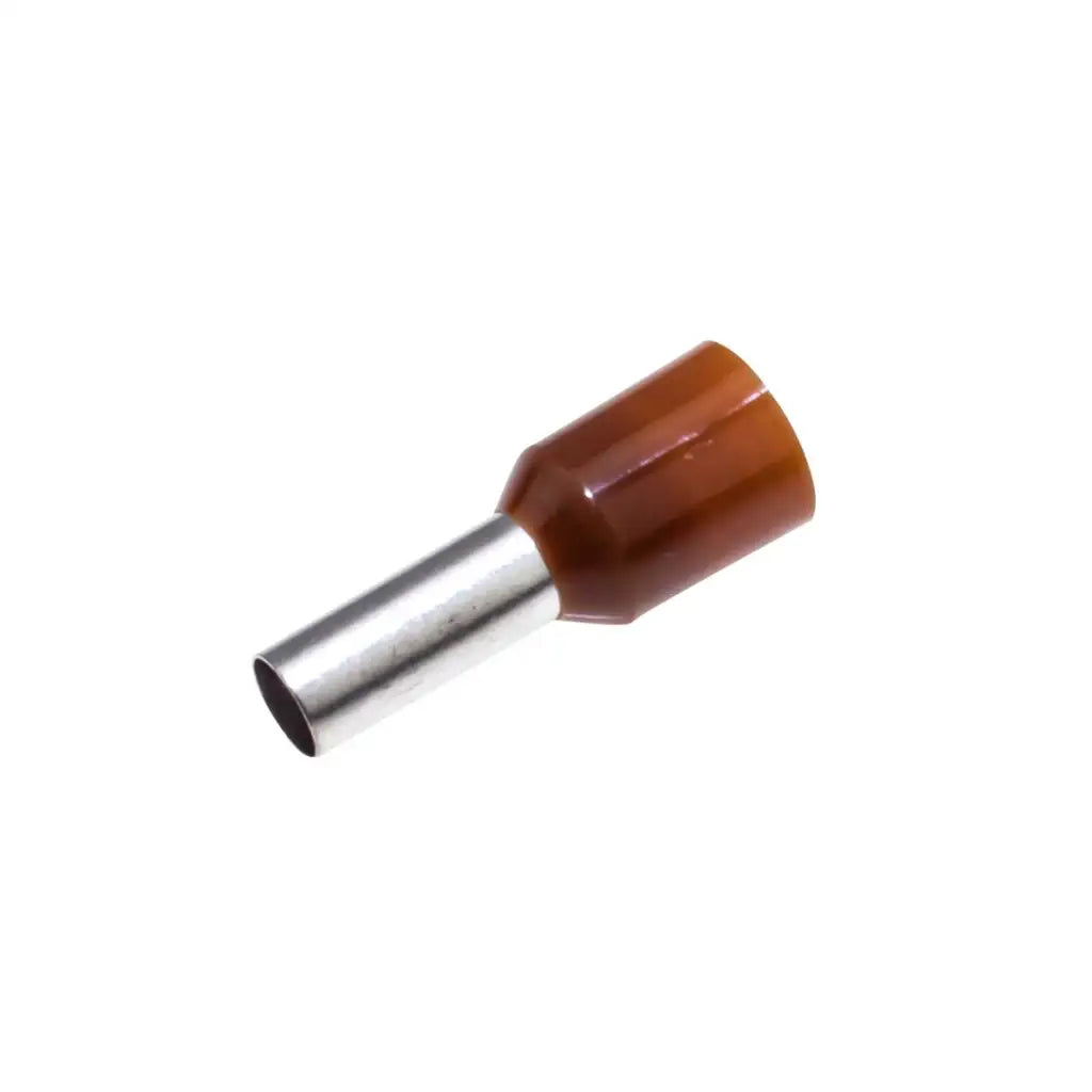 Bootlace Ferrule Single 10MM Brown PK100