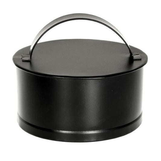 RAIN CAP BLACK POWDER COATED TO SUIT 6" ROOF COLLA
