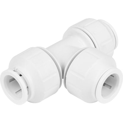 JG Speedfit - White Push-fit Equal Pipe tee 15mm