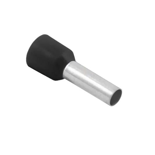 Double Bootlace Ferrule 1.5MM Blk PK100